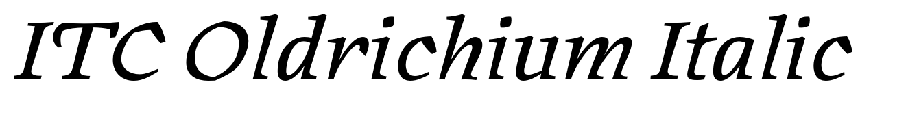 ITC Oldrichium Italic